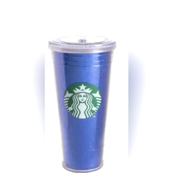 STARBUCKS Blue Glitter Mermaid Logo Cold Cup Venti 20 oz Tumbler 2020